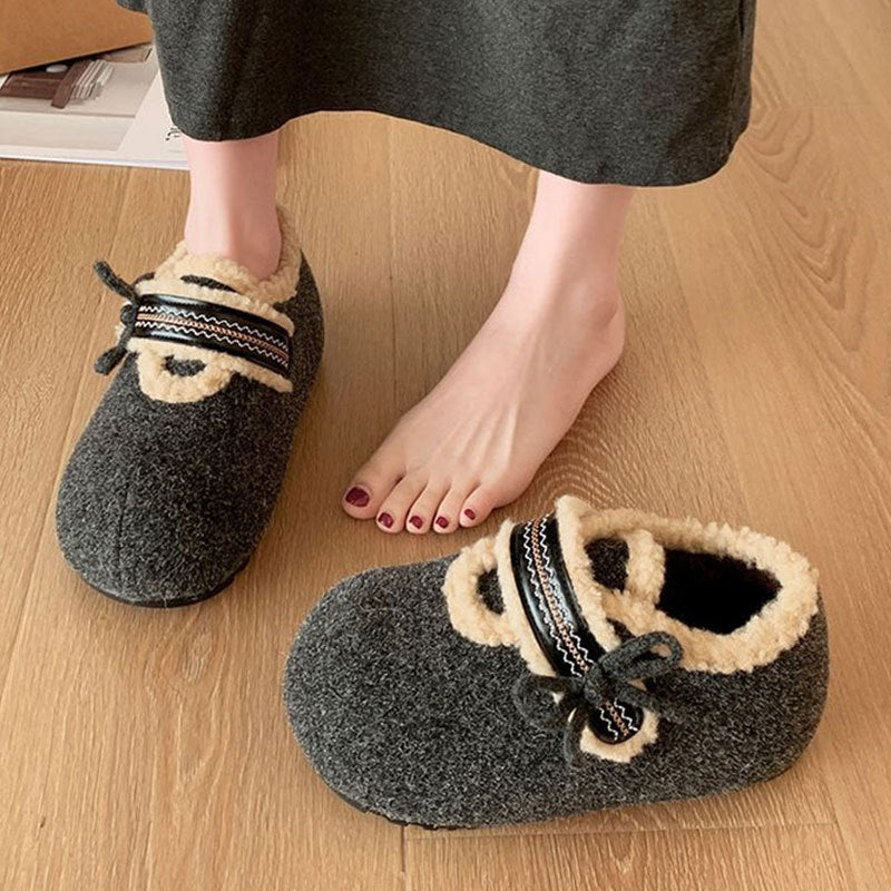 Damen Hausschuhe Weich Plüsch Warm mit modischem Design