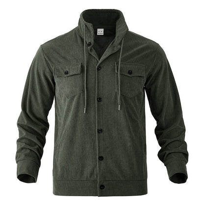 Herren Kordjacke Stylisch Verstellbar Mit Brusttaschen
