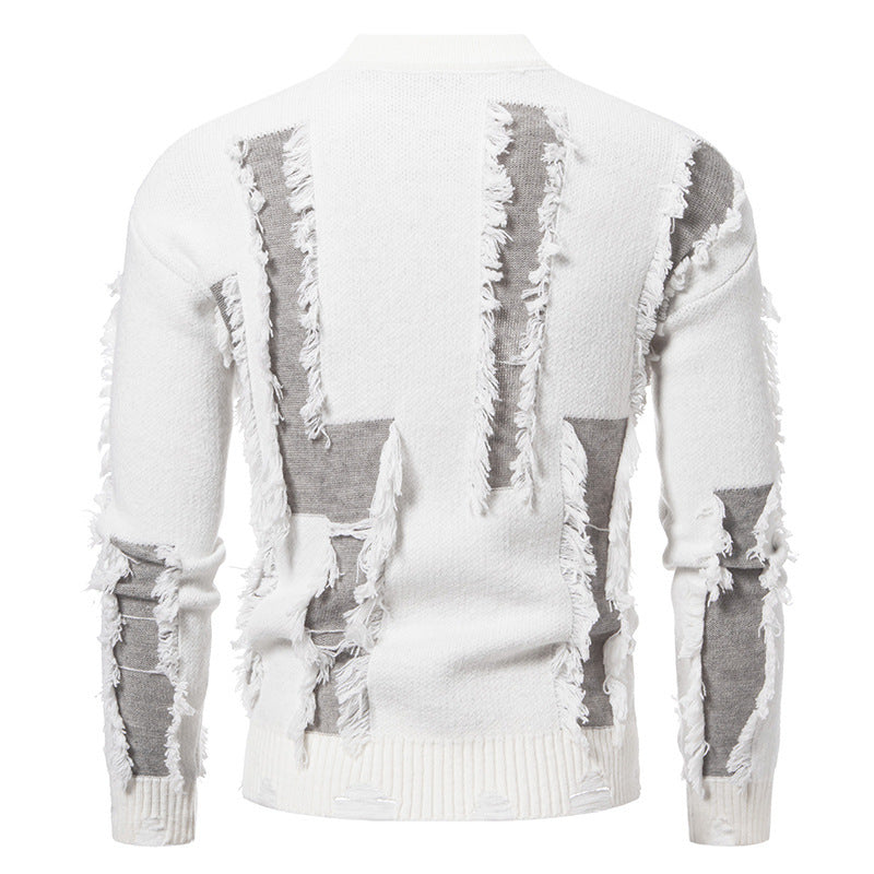 Herren Pullover Fransen-Design Modern Trendy