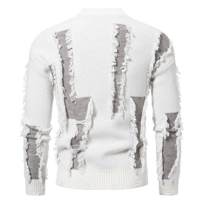 Herren Pullover Fransen-Design Modern Trendy