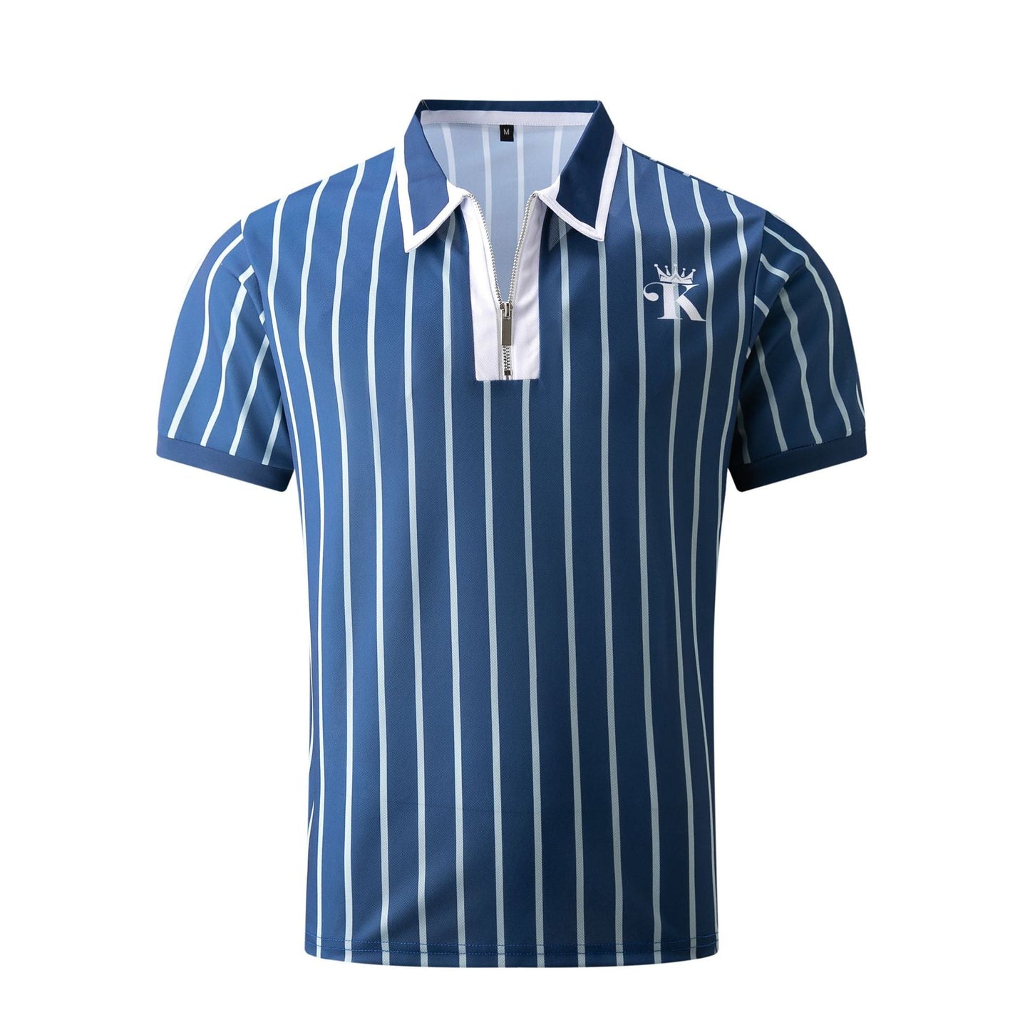 Herren Poloshirt Kurzarm Streifenmuster Modern