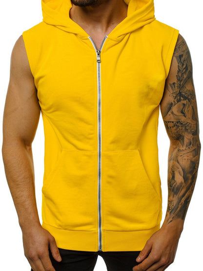 Herren Kapuzenpullover Ärmelloser Sportstyle