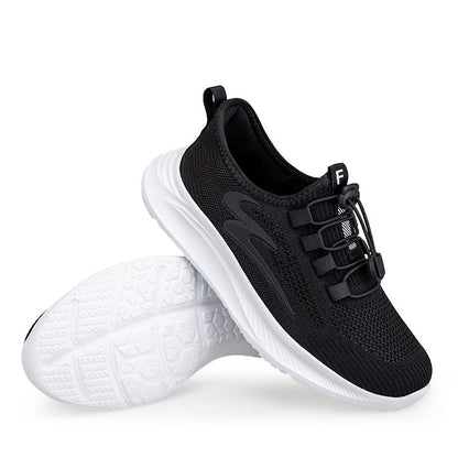 Damen Sneaker Leicht Elastisch Schnell Schnürbar Sportlich