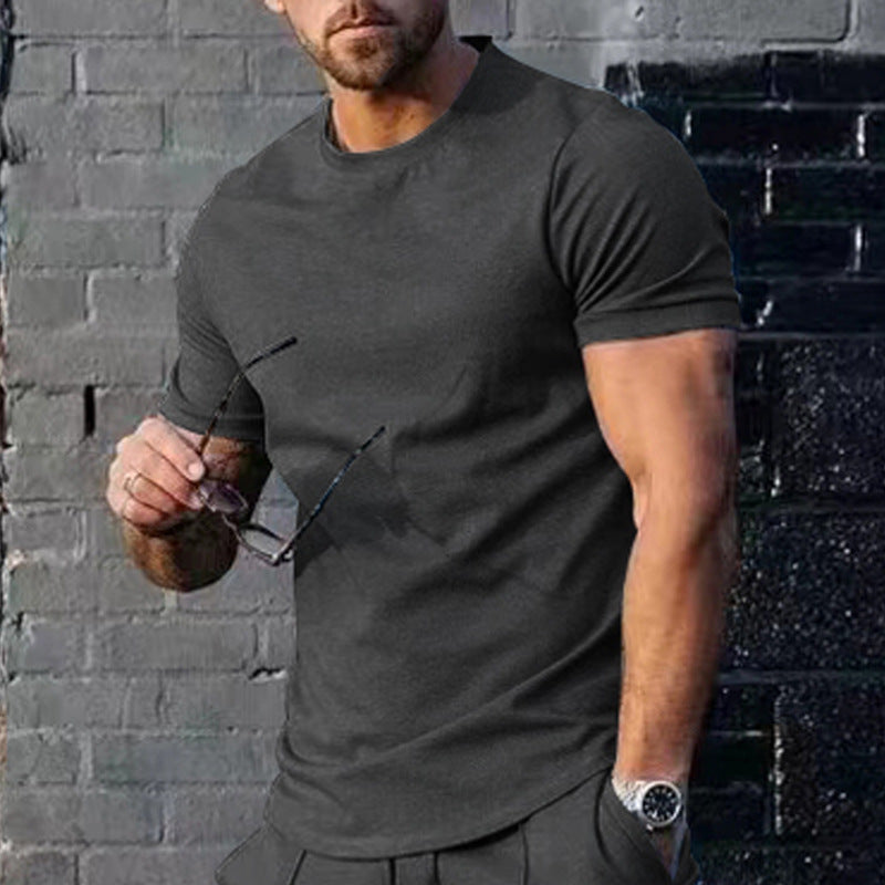 Herren T-Shirt Rundhals atmungsaktiv Baumwolle Weich