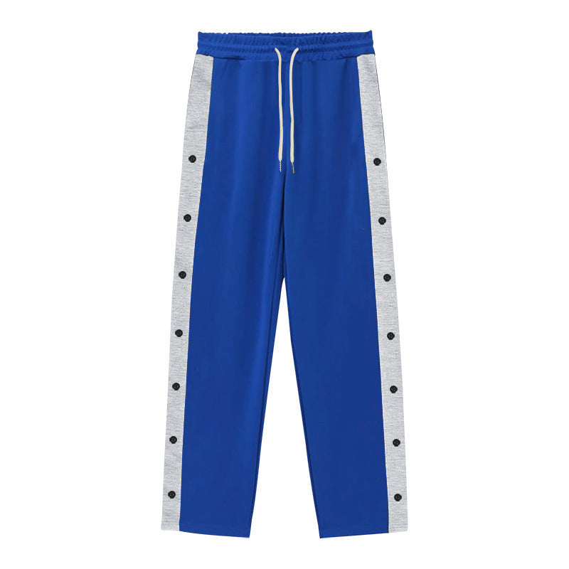 Herren Jogginghose Sportlich Relaxed Fit mit Druckknöpfen