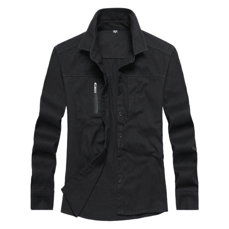 Herren Langarmshirt Modern mit Taschen Berlin Style