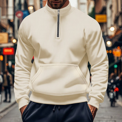 Herren Pullover Sportlich Halbzipp Versatile Modern
