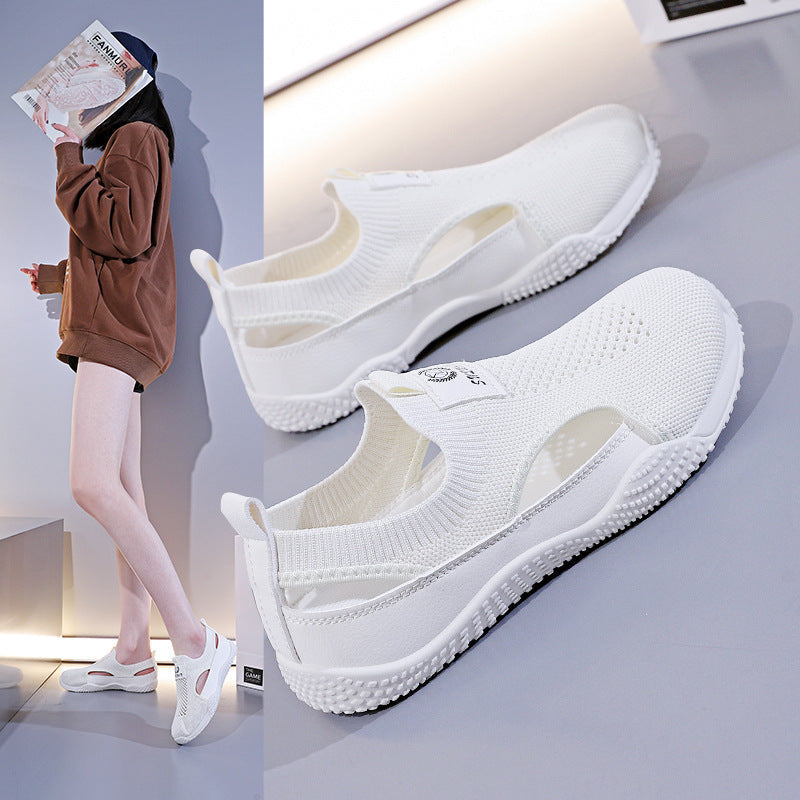 Damen Laufschuhe Atmungsaktiv mit elastischem Strickdesign und rutschfester Sohle - BerlinGlamour