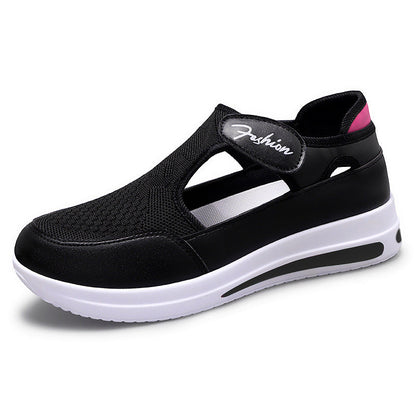 Damen Sneaker Bequem Freizeitschuhe Klettverschluss Sportlich