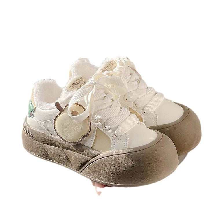Damen Sneaker Weich mit Schnalle Sportlich Schwarz