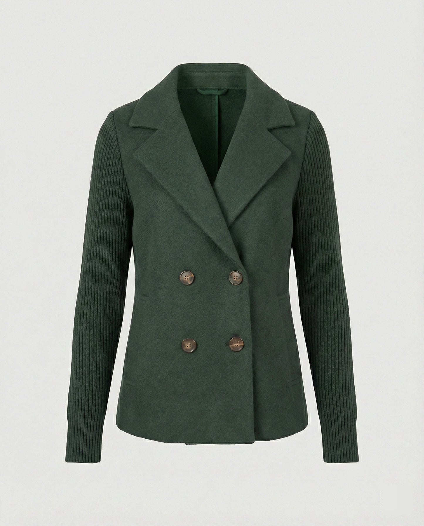 Damen Blazer Bouclé Strick Ärmel Modern