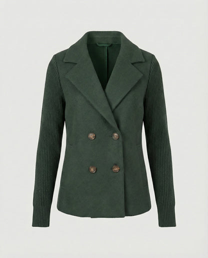 Damen Blazer Bouclé Strick Ärmel Modern
