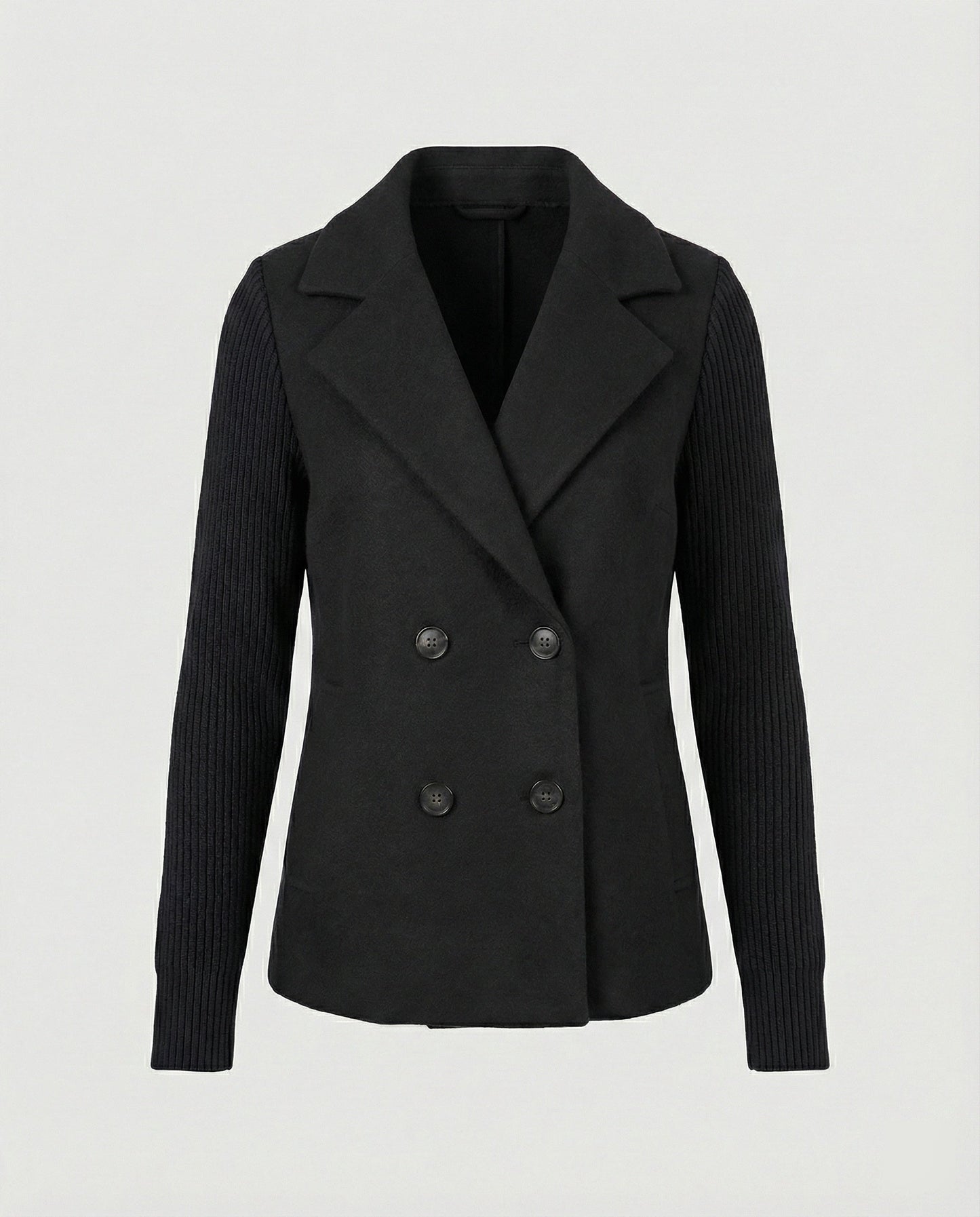 Damen Blazer Bouclé Strick Ärmel Modern
