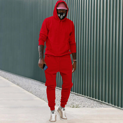 Herren Sportswear Set Hoodie Jogginghose Casual Grau