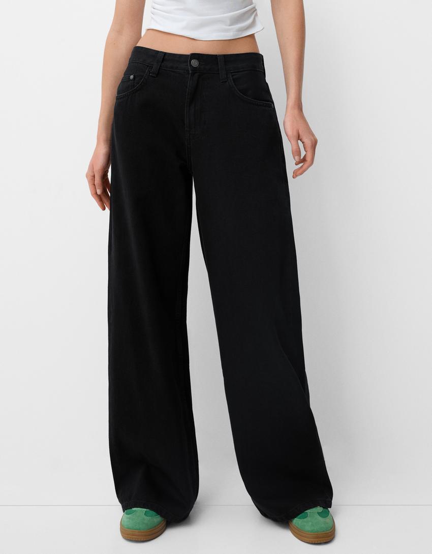 Weite High-Waist Damen Jeans Bequem Denim