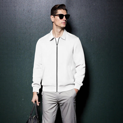 Herren Sportjacke Modern mit Strukturiertem Design