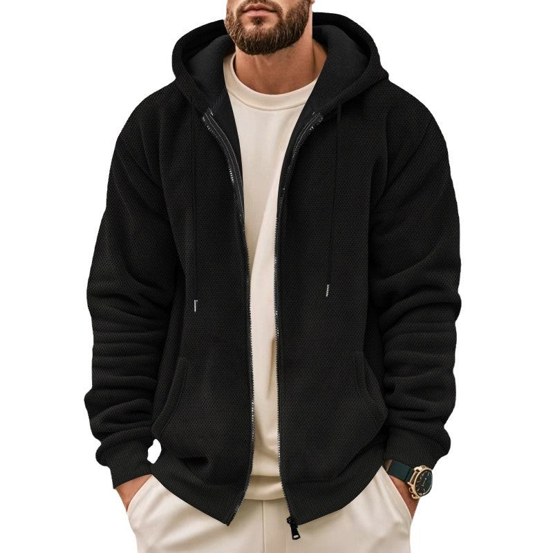 Herren Kapuzenpullover Modern mit Reißverschluss und Atmungsaktivem Material