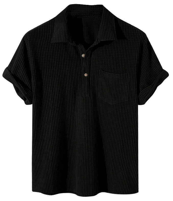 Herren Poloshirt Kurzarm Texturiert Modern