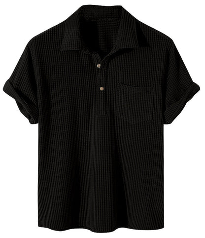 Herren Poloshirt Kurzarm Texturiert Modern