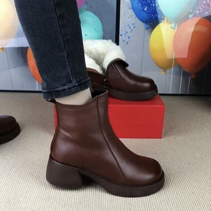Damen Stiefeletten Warm Rutschfest Komfort Schuhe Winter
