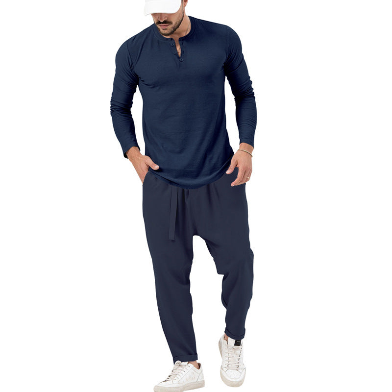 Herren Jogginghose Bequem mit modischem Langarm-Shirt