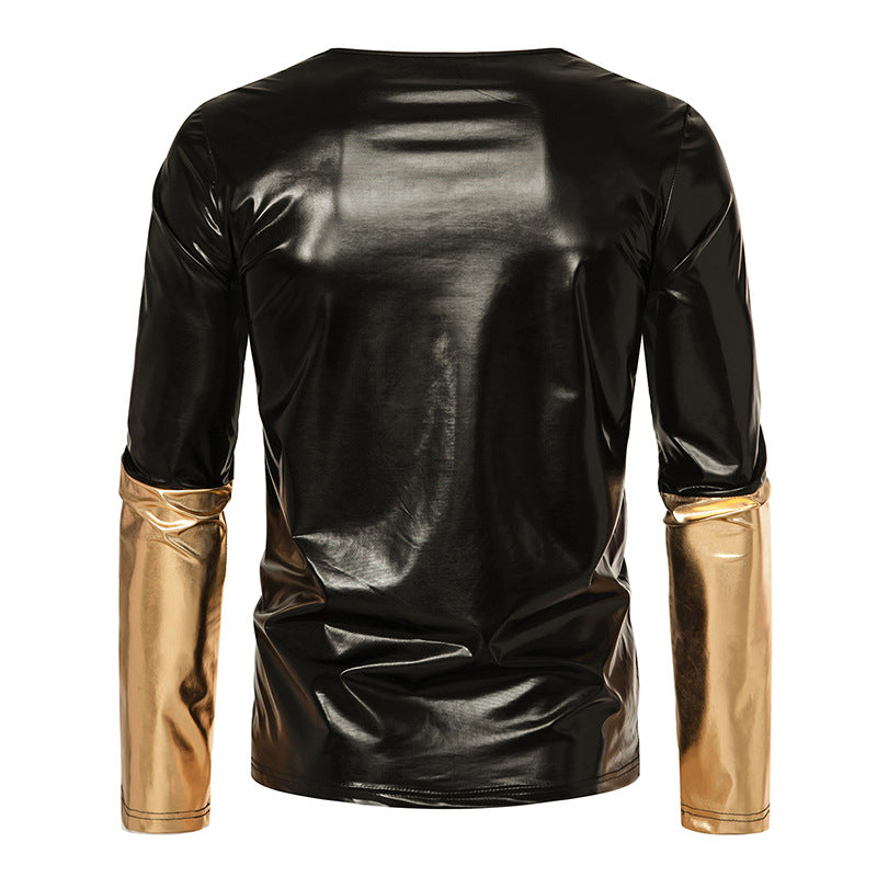 Herren T-Shirt Langarm Glänzend Berlin Style