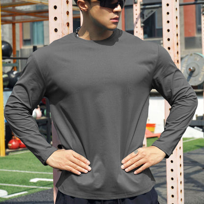 Herren Sportshirt Langarm Atmungsaktiv Feuchtigkeitstransport