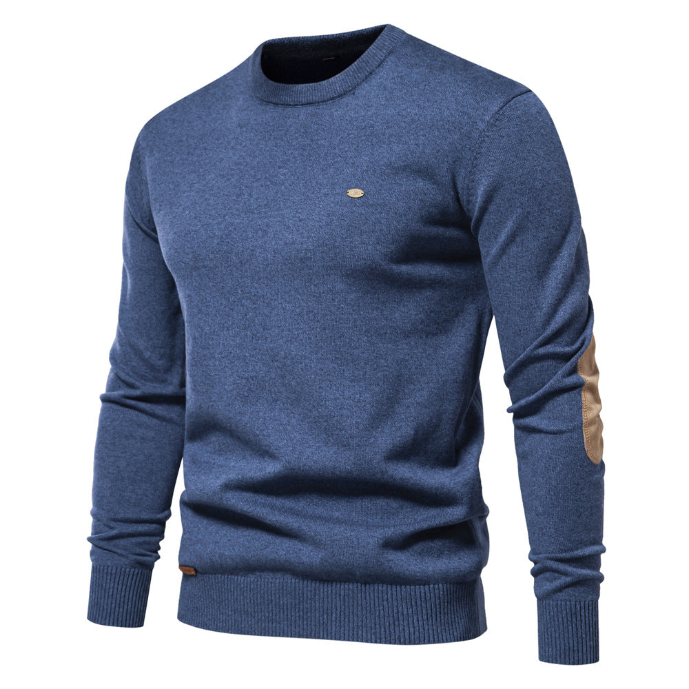 Herren Pullover Weich Strickstoff Rundhals Modern