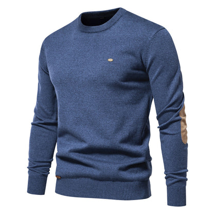 Herren Pullover Weich Strickstoff Rundhals Modern
