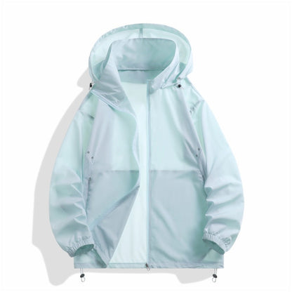 Wetterfeste Outdoor-Jacke Unisex mit Kapuze und verstellbaren Ärmeln