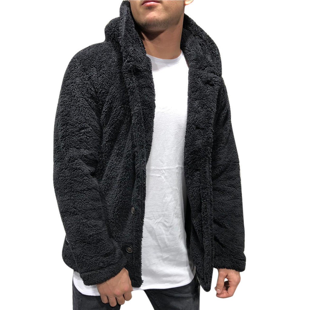 Herren Fleecejacke Warm Kuschelig Grau - BerlinGlamour