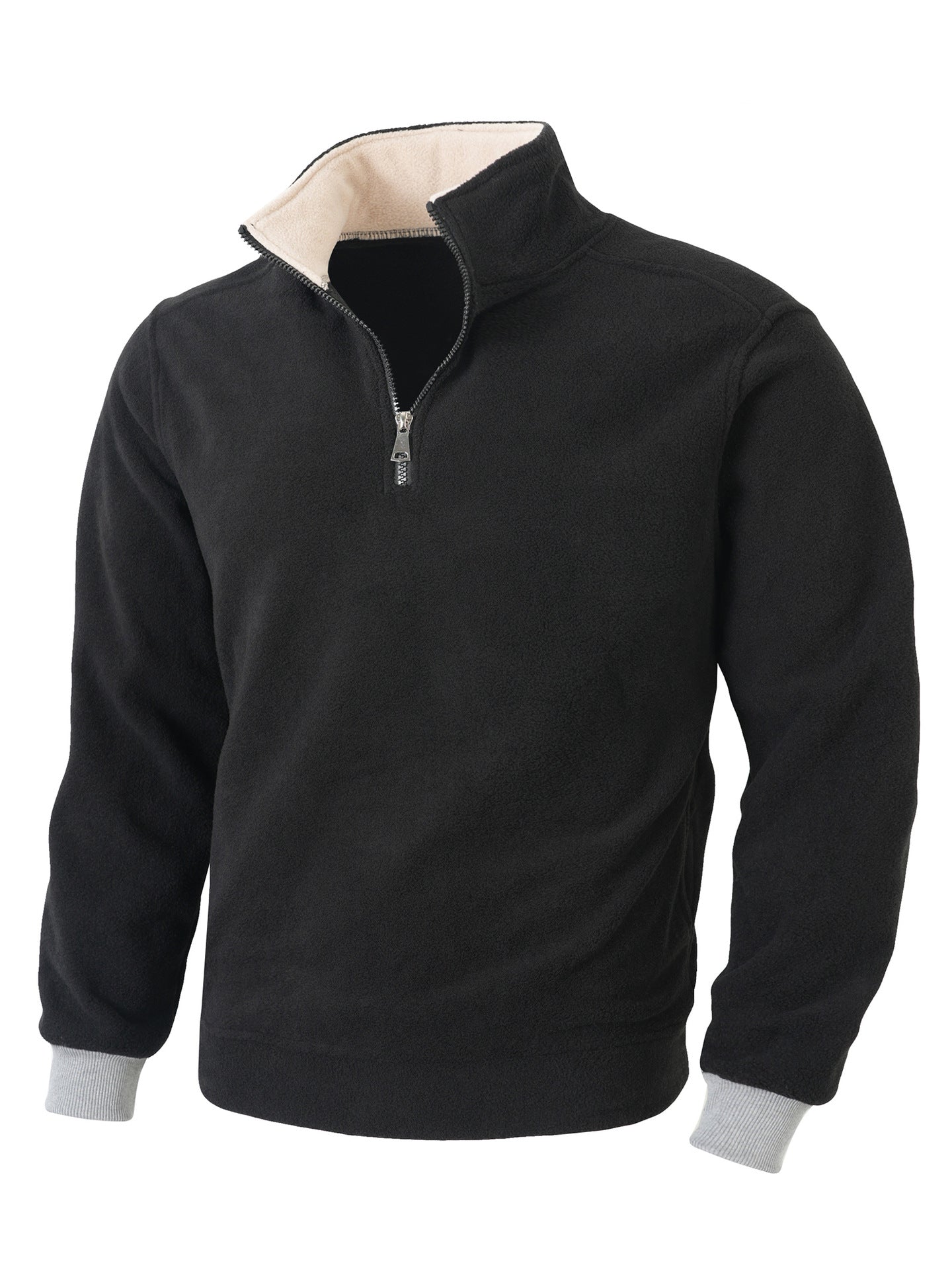Herren Fleecejacke Halblang Reißverschluss Warm