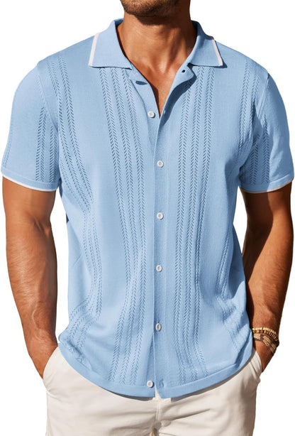 Herren Kurzarmhemd Elegantes Muster Berlin Style