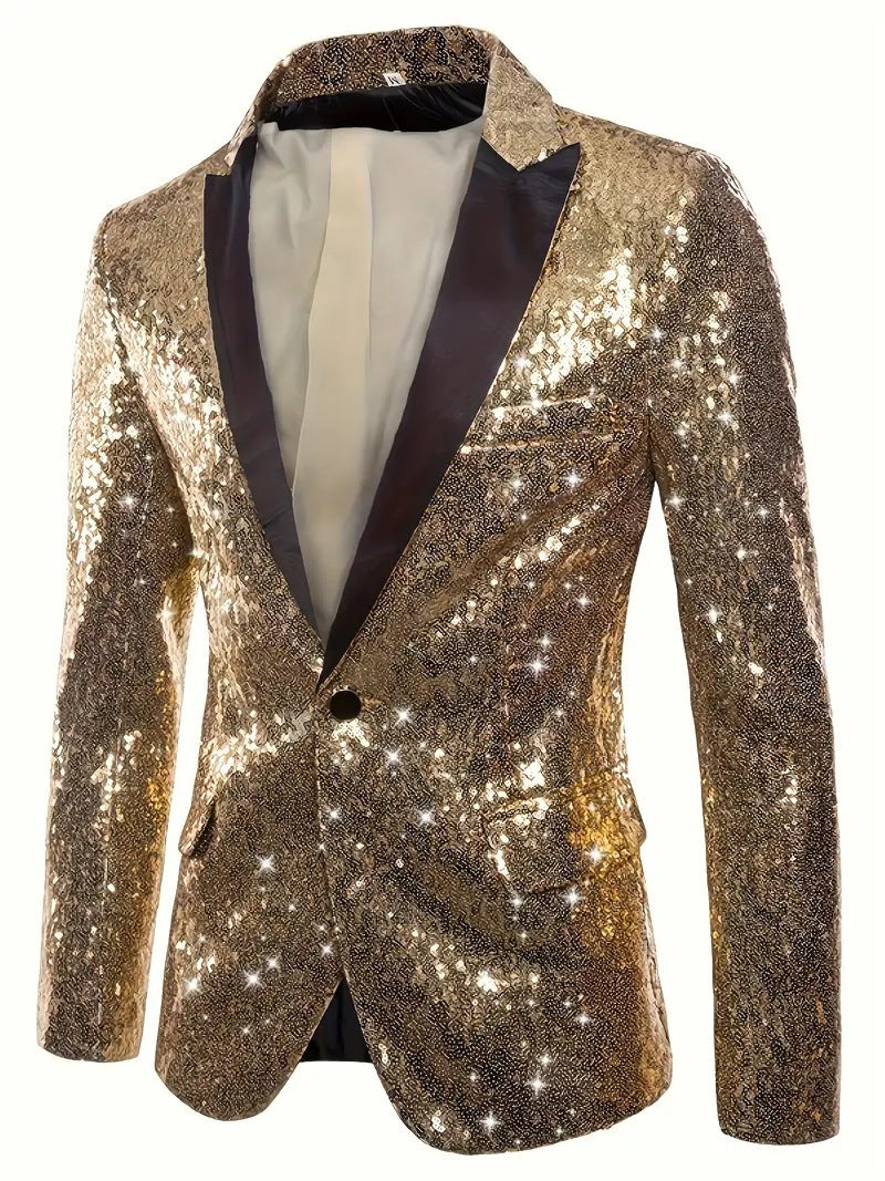 Herren Sakko Pailletten Elegant Modern Glamour