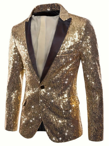 Herren Sakko Pailletten Elegant Modern Glamour