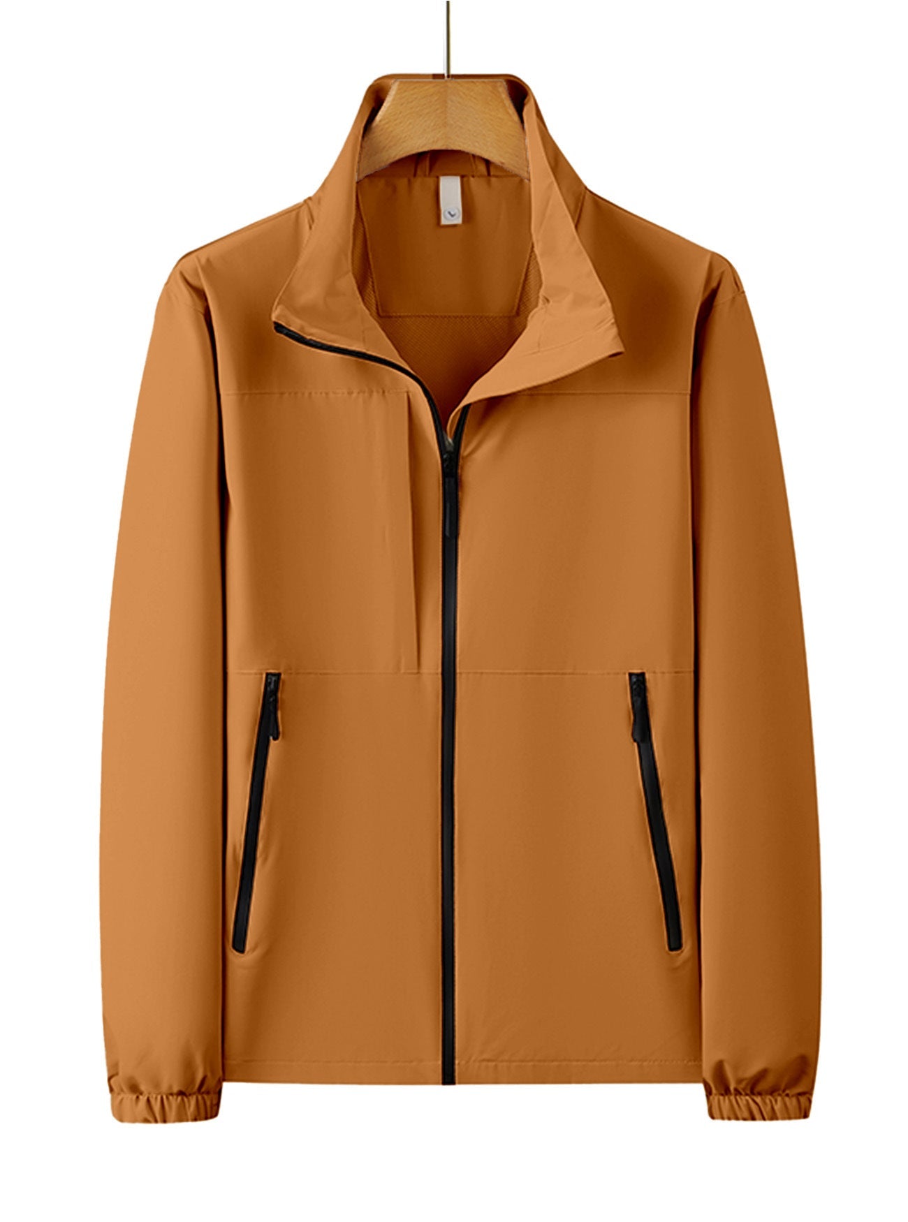 Herren Windjacke Leicht Reißverschluss Taschen Funktionell