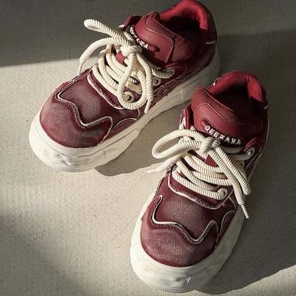 Damen Sneaker Trendy Sportlich Weiße