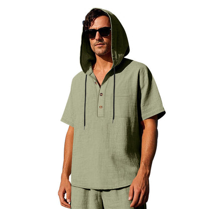 Herren Kapuzenpullover Mit Knöpfen Stylish Modern