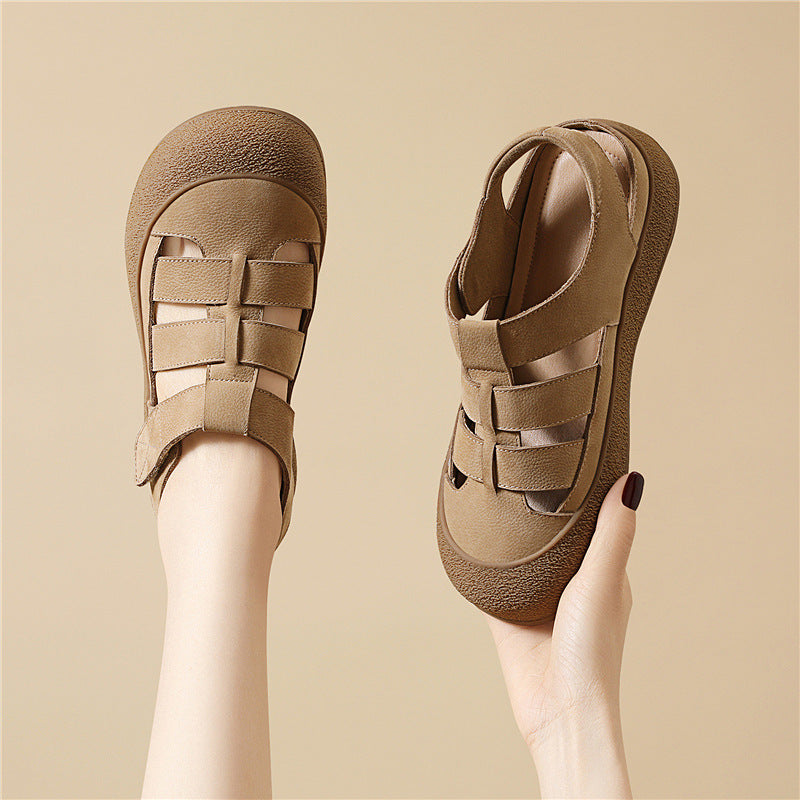 Damen Sandalen Komfortabel Bequem mit Verstellbaren Riemen