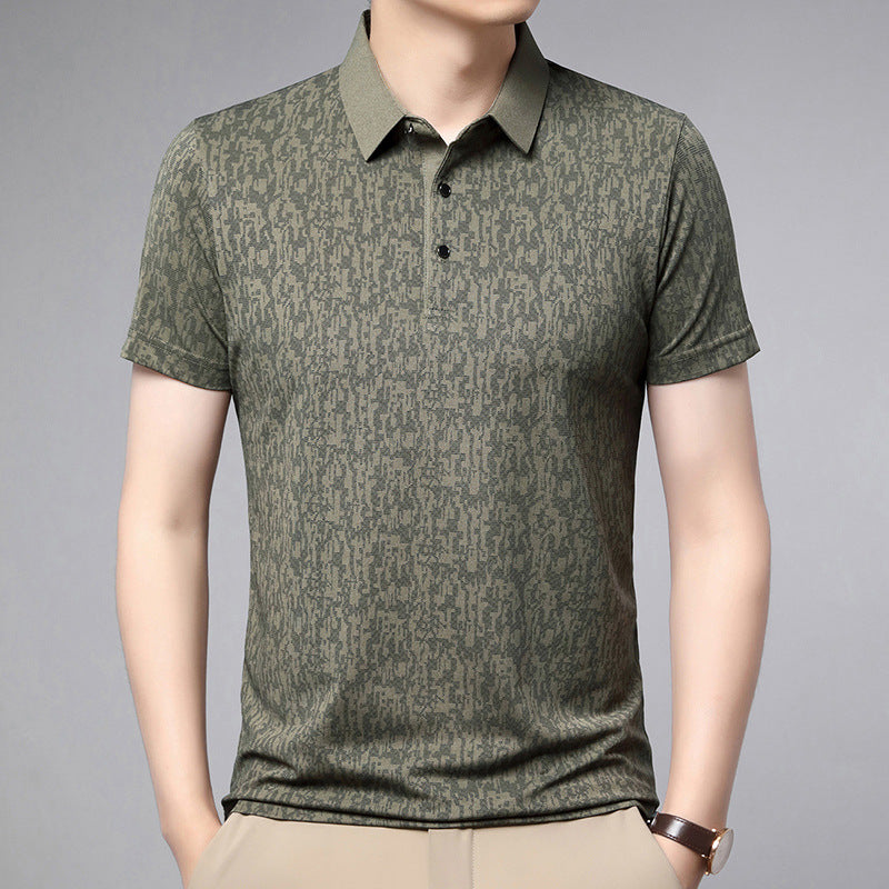 Herren Poloshirt Modern Strukturiert Kragen Style