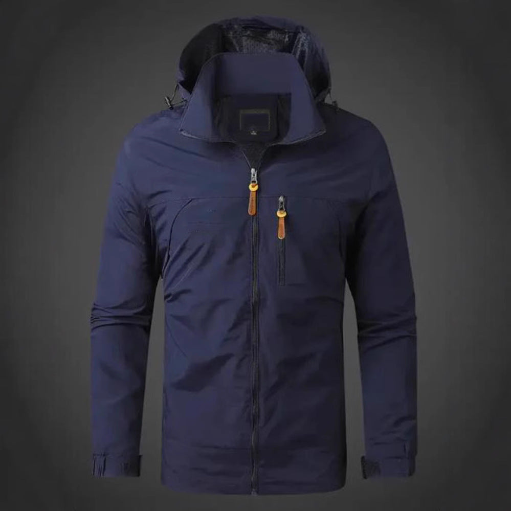 Herren Funktionsjacke Wetterfest mit Kapuze Outdoor