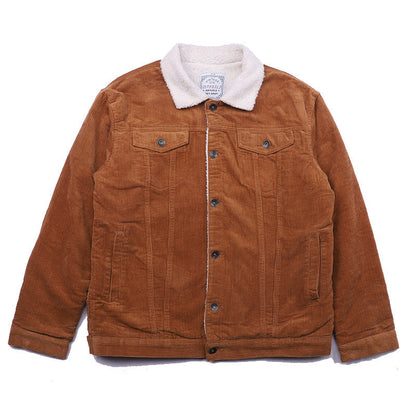 Herren Cordjacke Warm mit Fleece-Innenfutter