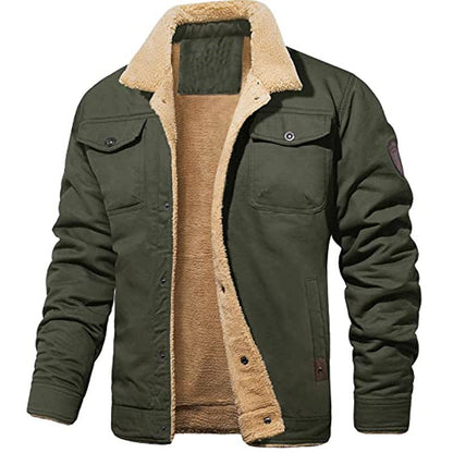 Herren Winterjacke Gefüttert Warm Isoliert