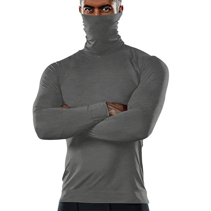 Herren Langarmshirt Sportlich atmungsaktiv Hochkragen