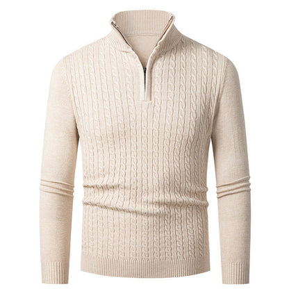 Herren Pullover Feinstrick Modern Reißverschluss