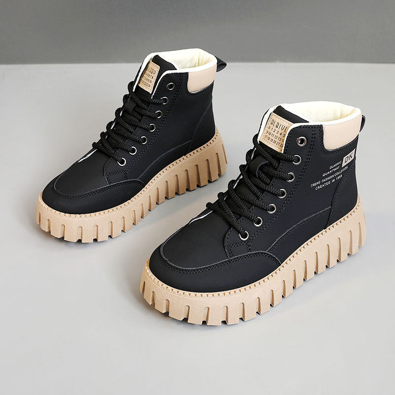 Damen Sneaker High-Top Komfortabel Rutschfest Mit Dämpfung