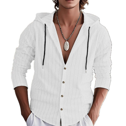 Herren Übergangsjacke Kapuzenjacke Strukturiert Modern