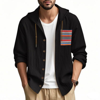Herren Freizeitjacke Leicht Kapuze Sportlich Modern
