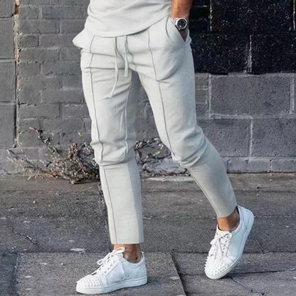 Herren Jogginghose Elegant Sportlich Schwarz