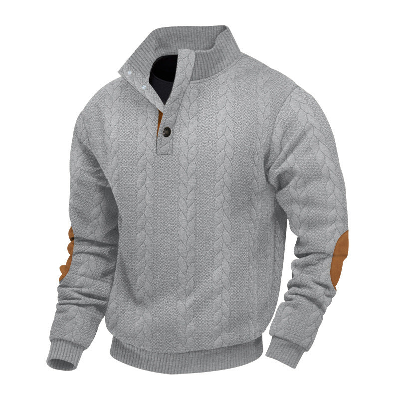 Herren Strickpullover Stehkragen Strukturieren Modern